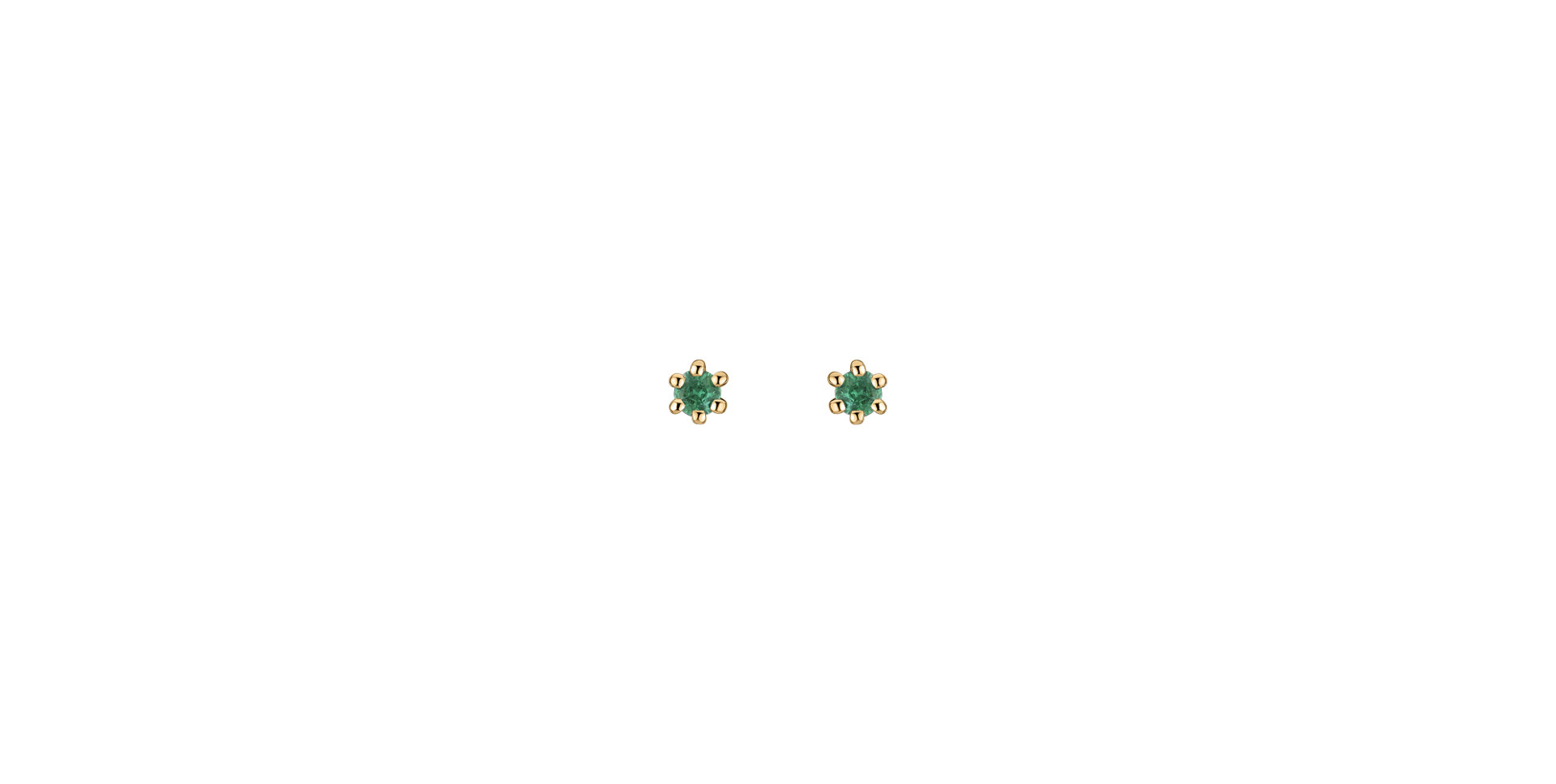 Earrings with Emerald Vesper Romance