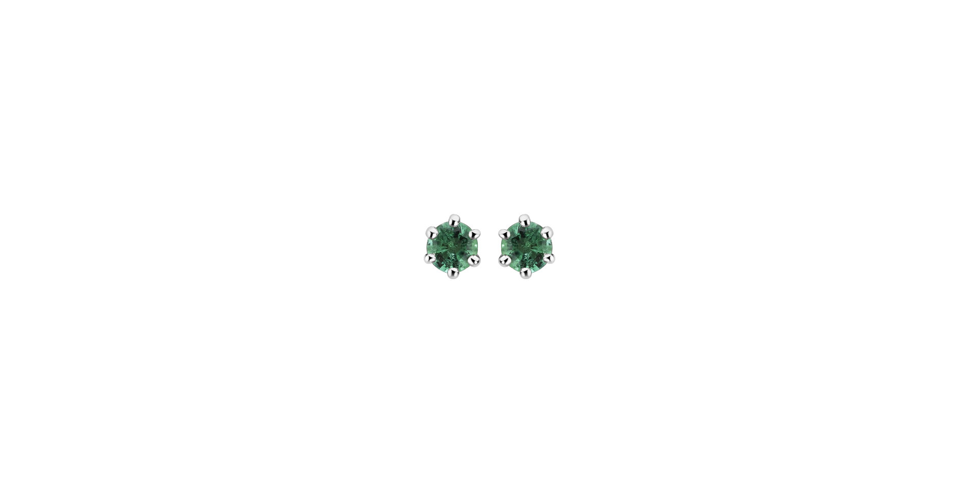 Earrings with Emerald Vesper Romance