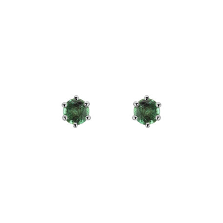 Earrings with Emerald Vesper Romance