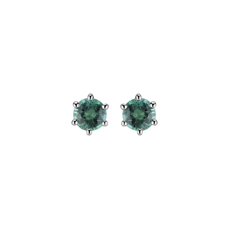 Earrings with Emerald Vesper Romance