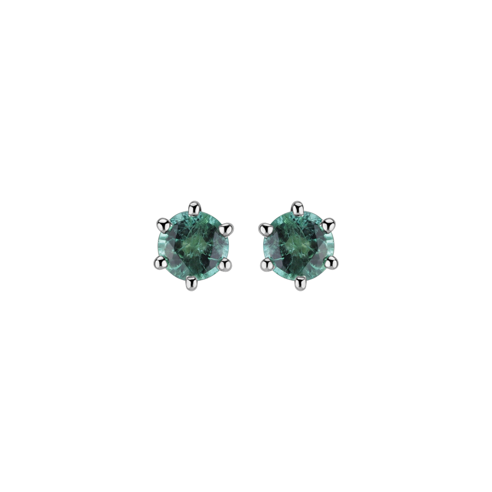 Earrings with Emerald Vesper Romance