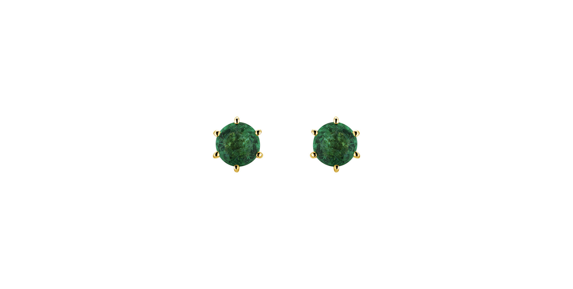 Earrings with Emerald Vesper Romance