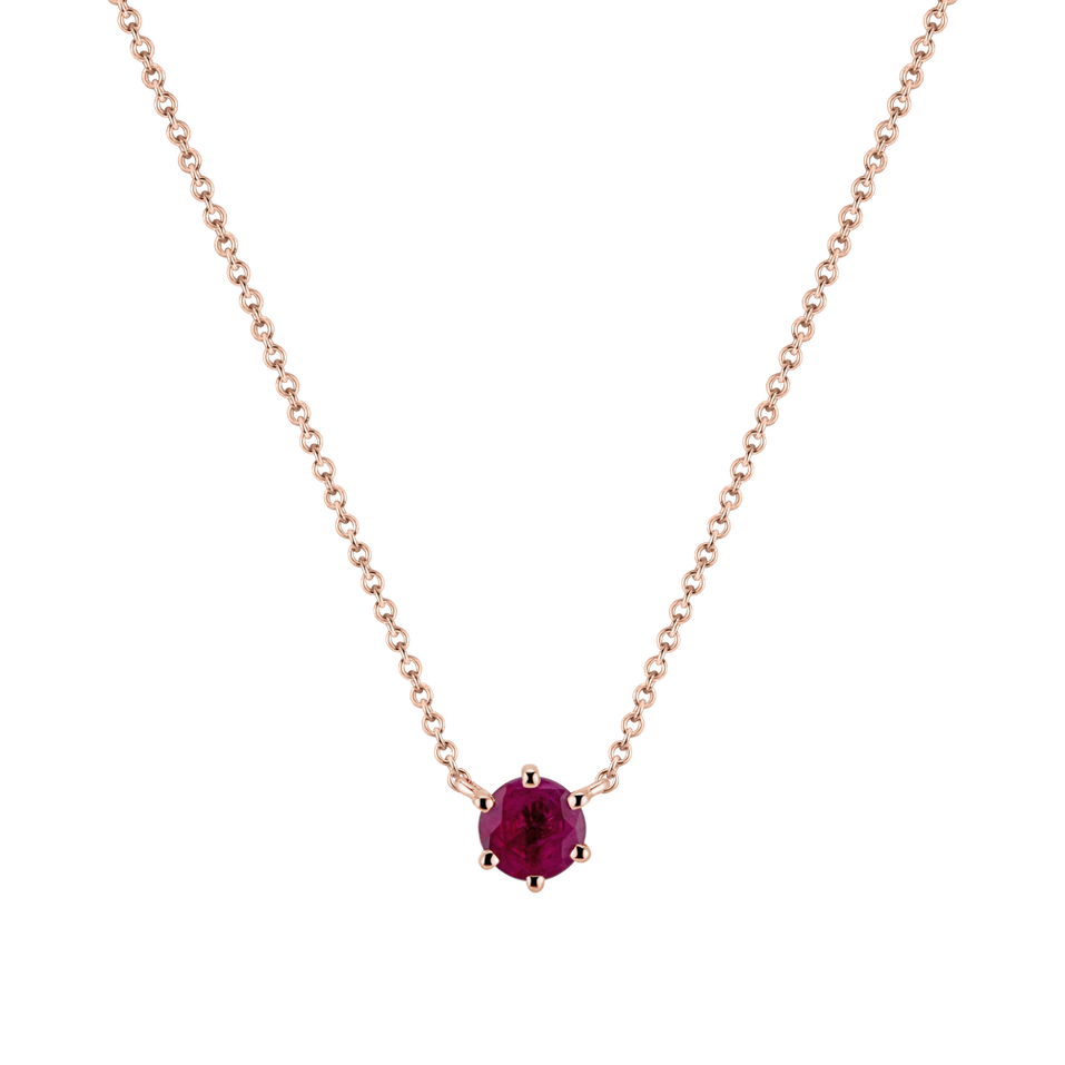 Necklace with Ruby Essential Drop