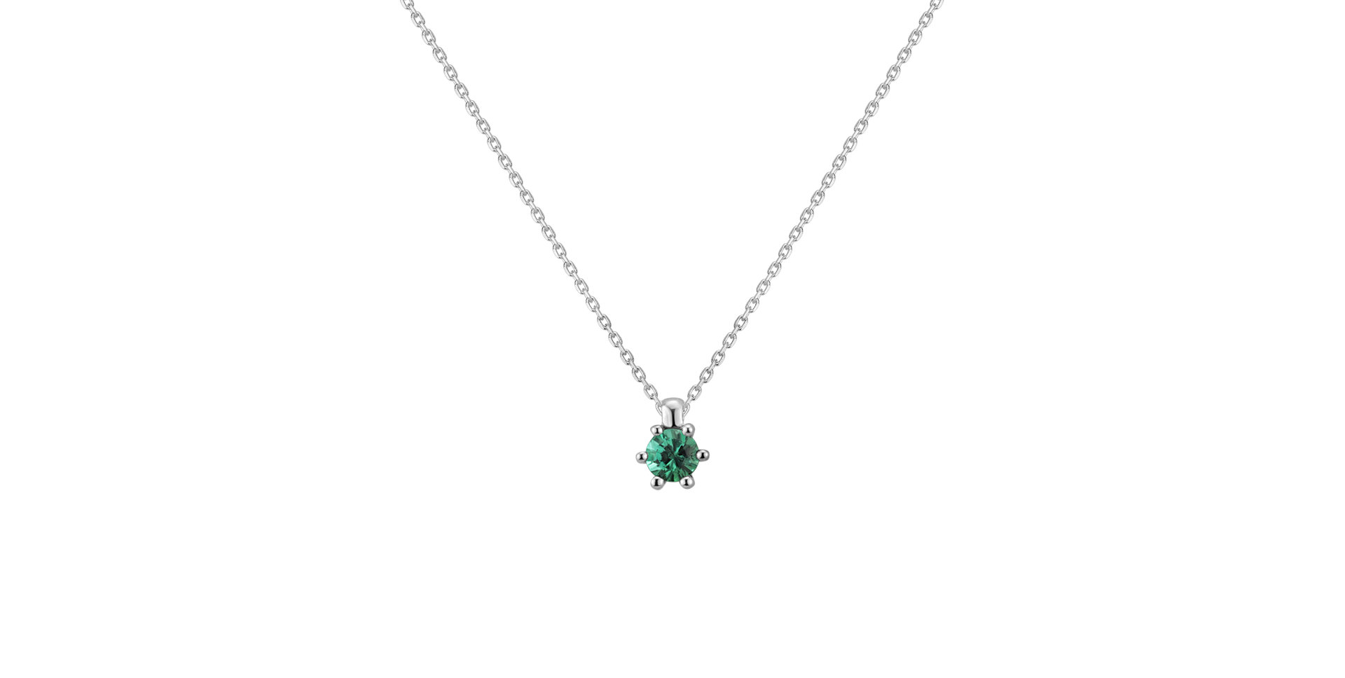 Necklace with Emerald Eternal Drop