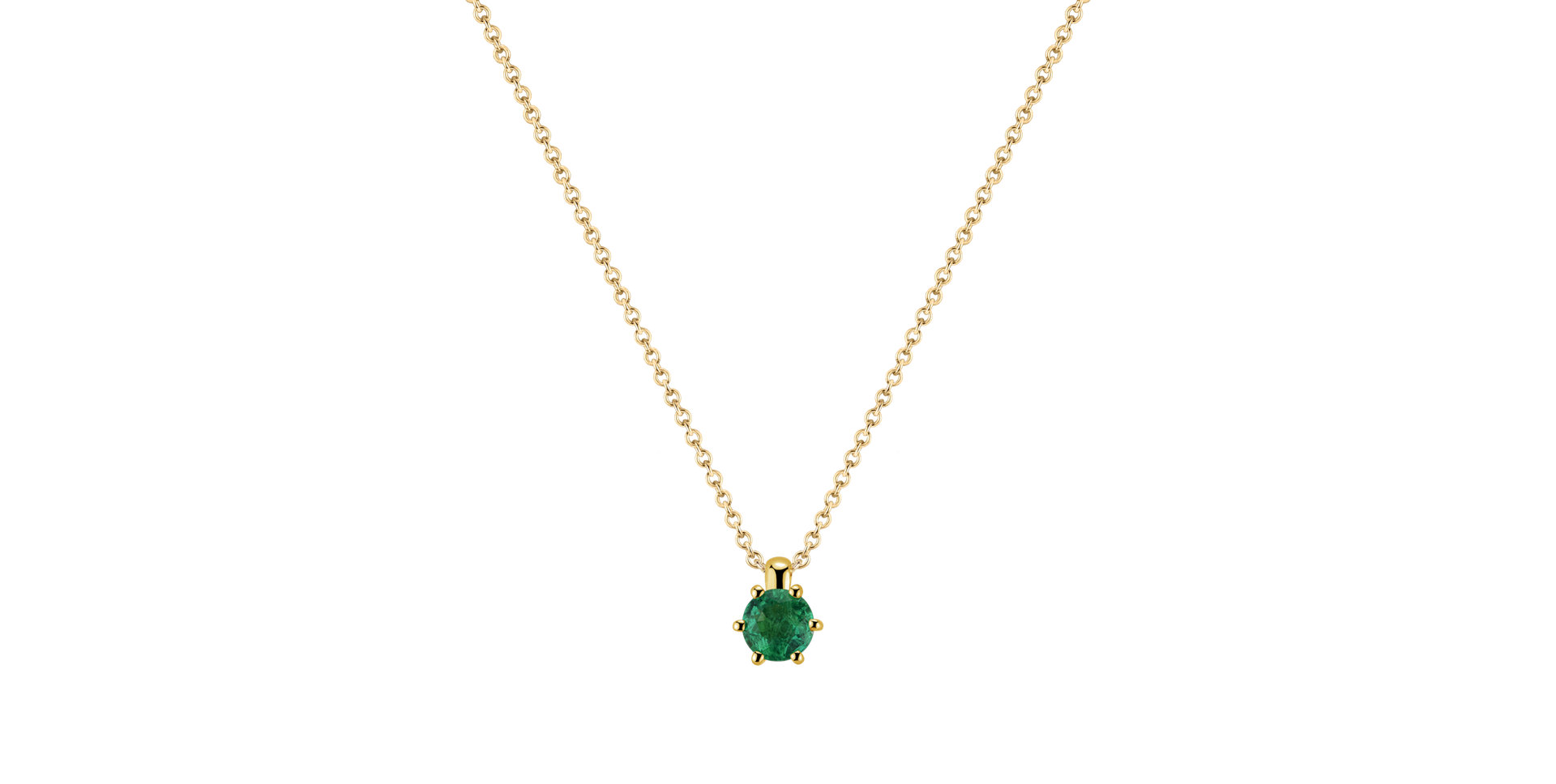 Necklace with Emerald Eternal Drop