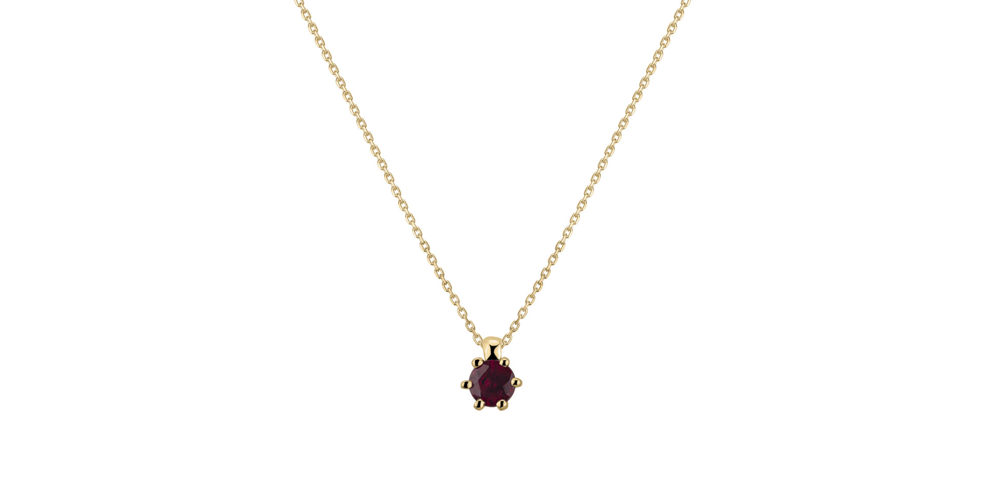Necklace with Ruby Eternal Drop