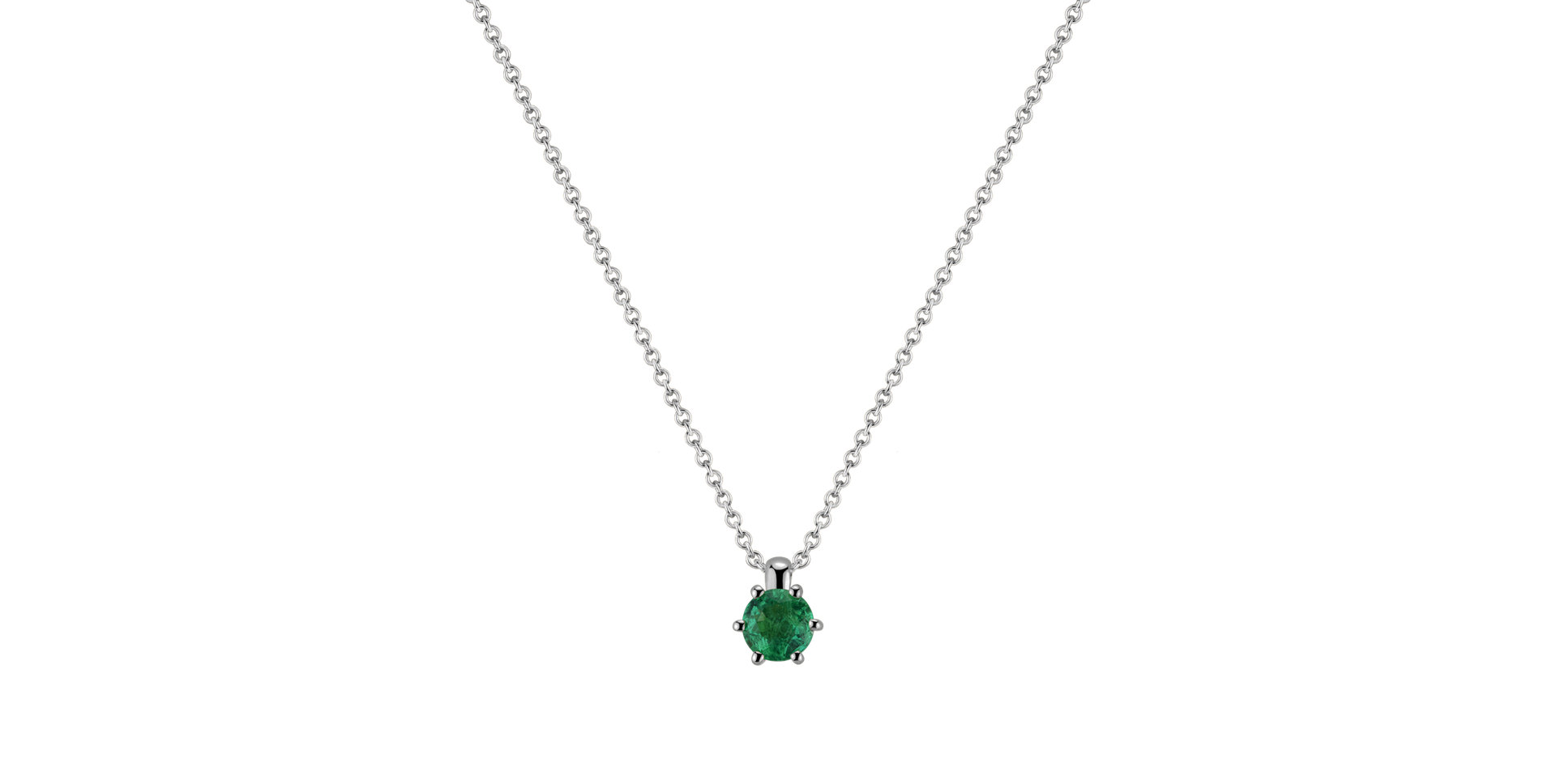 Necklace with Emerald Eternal Drop