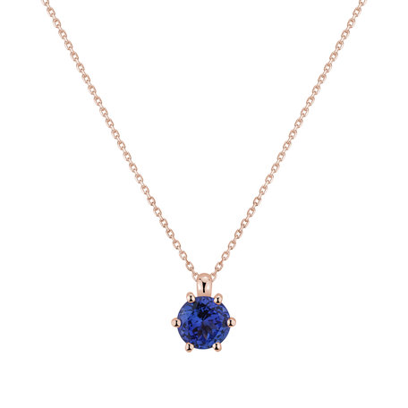 Necklace with Tanzanite Eternal Drop