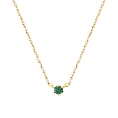 Necklace with Emerald Essential Drop