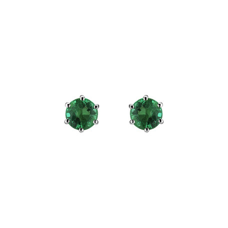 Earrings with Emerald Vesper Romance