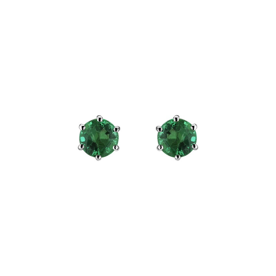 Earrings with Emerald Vesper Romance
