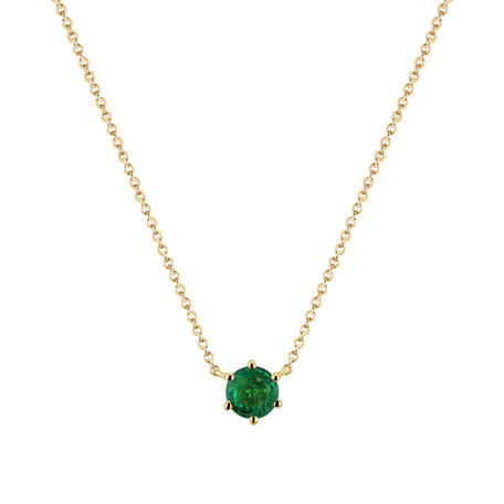 Necklace with Emerald Essential Drop