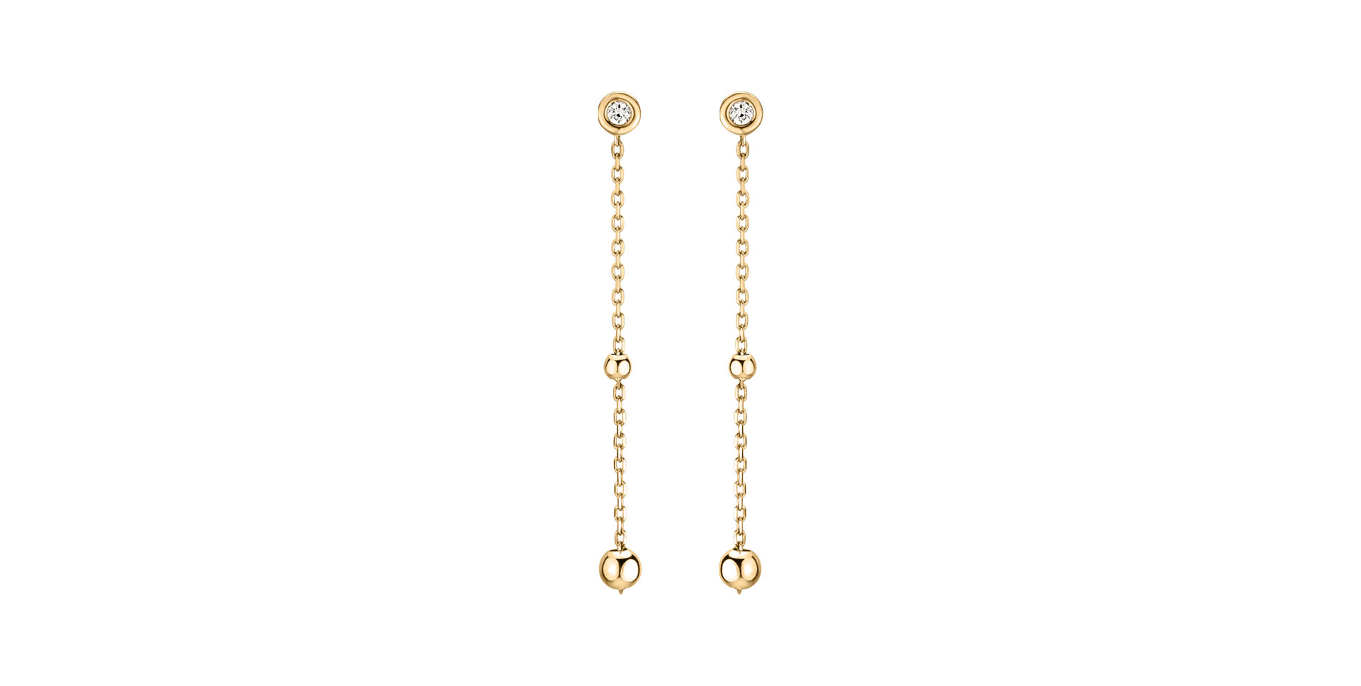 Diamond earrings Dots Waterfall