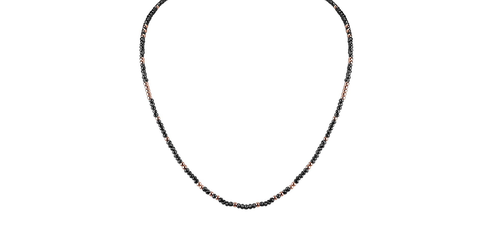 Necklace with black diamonds Night Chain