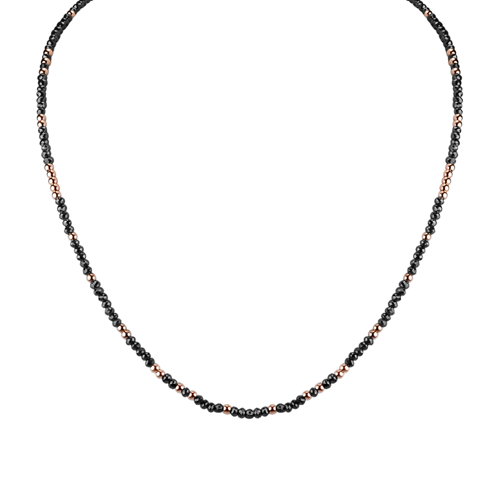 Necklace with black diamonds Night Chain