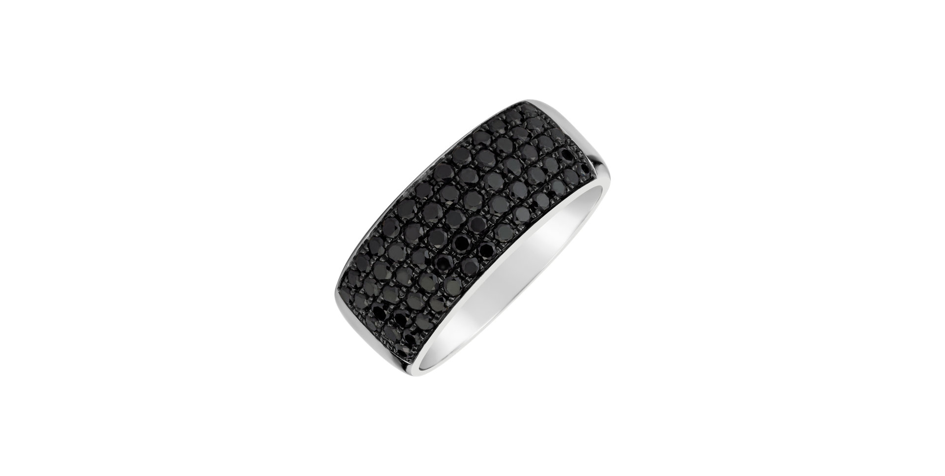 Ring with black diamonds Inferno Sin