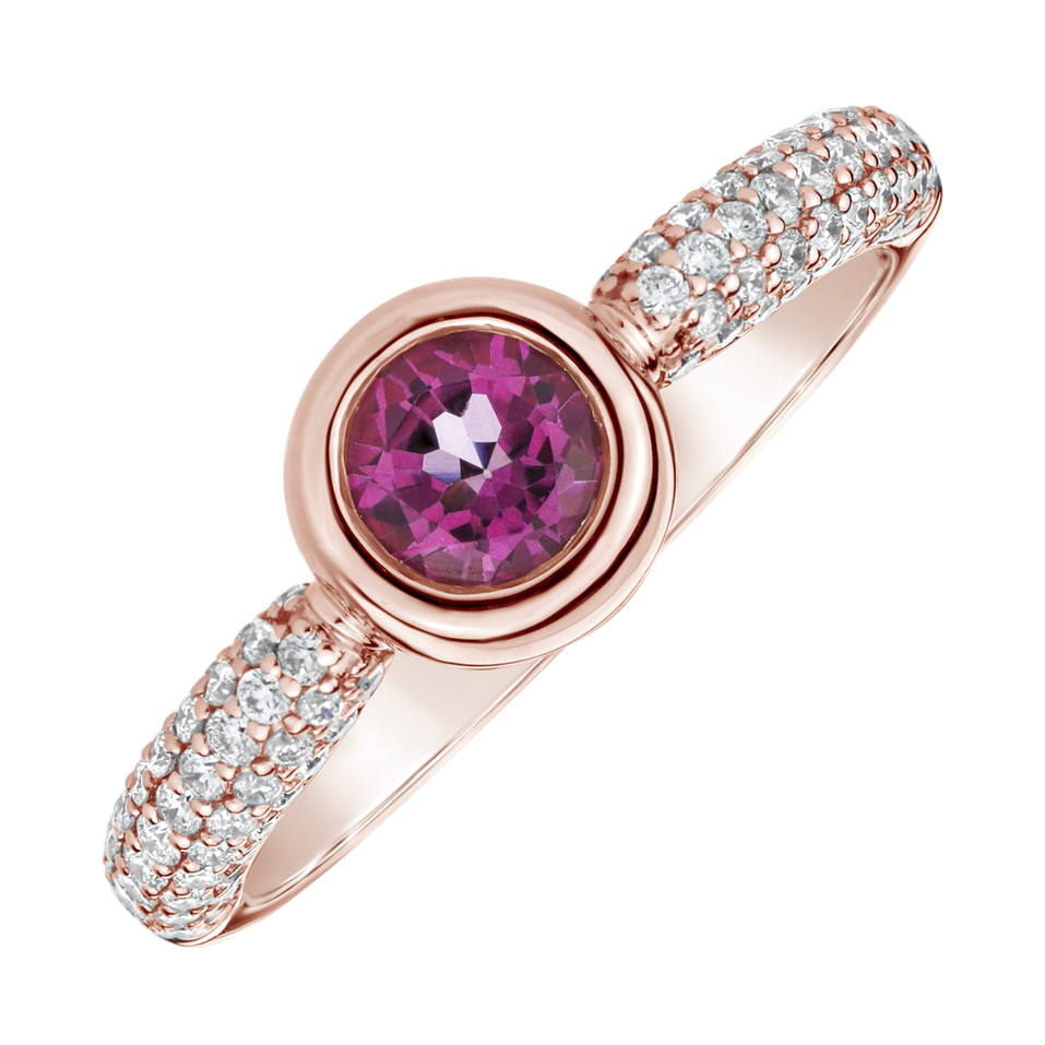 Diamond ring with Topaz Miracle Ray