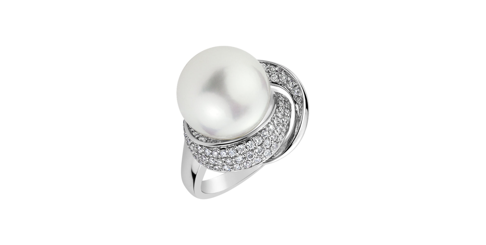 Diamond ring with Pearl Ocean Sonata