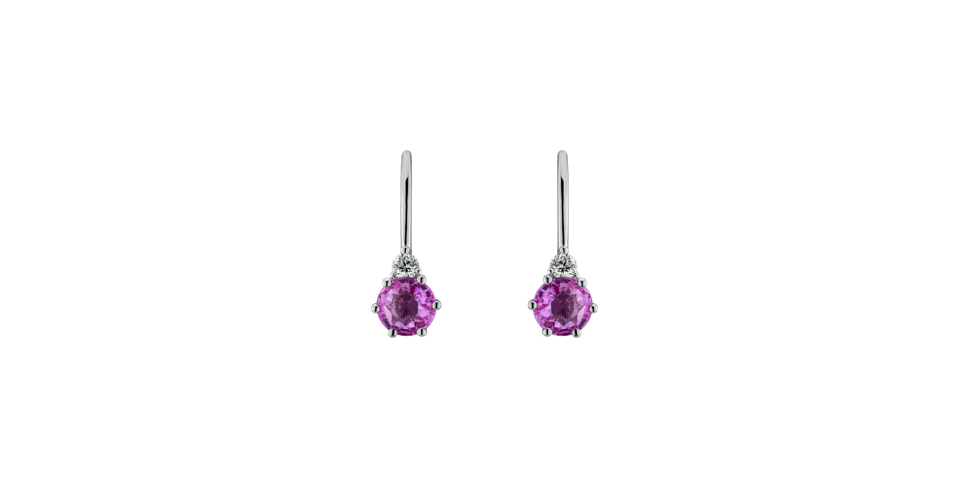 Diamond earrings with Sapphire Lux