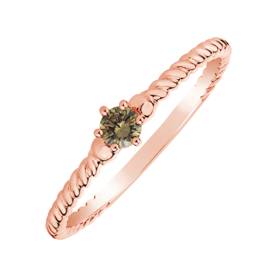 Ring with brown diamond Unique Joy