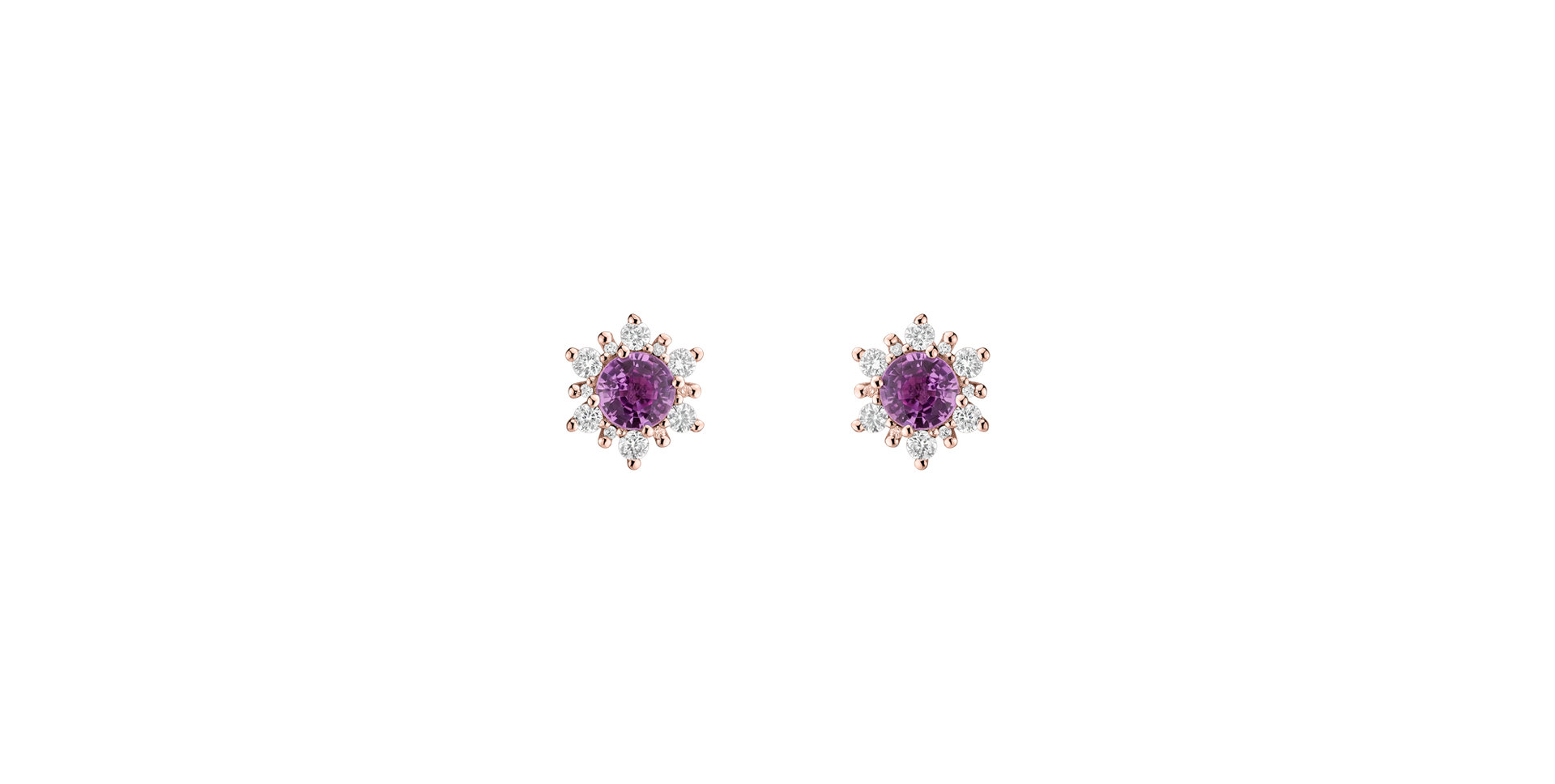 Diamond earrings with Sapphire Snow Star