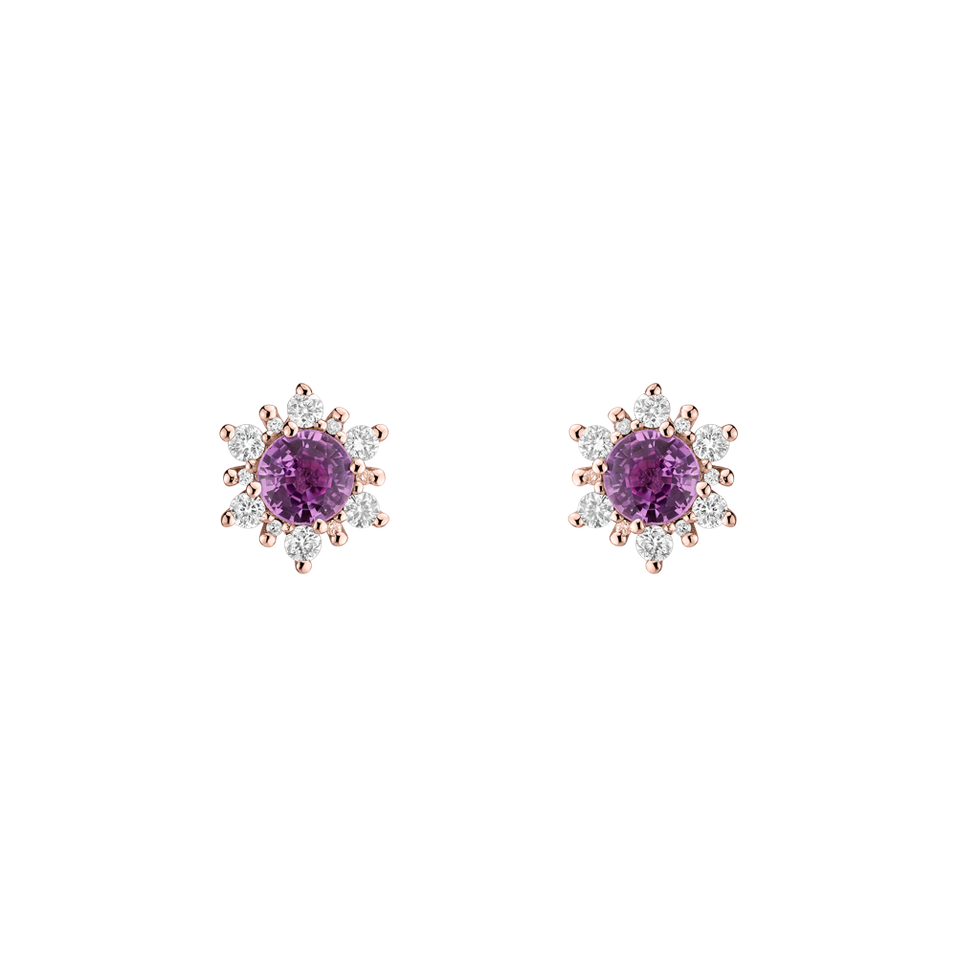 Diamond earrings with Sapphire Snow Star