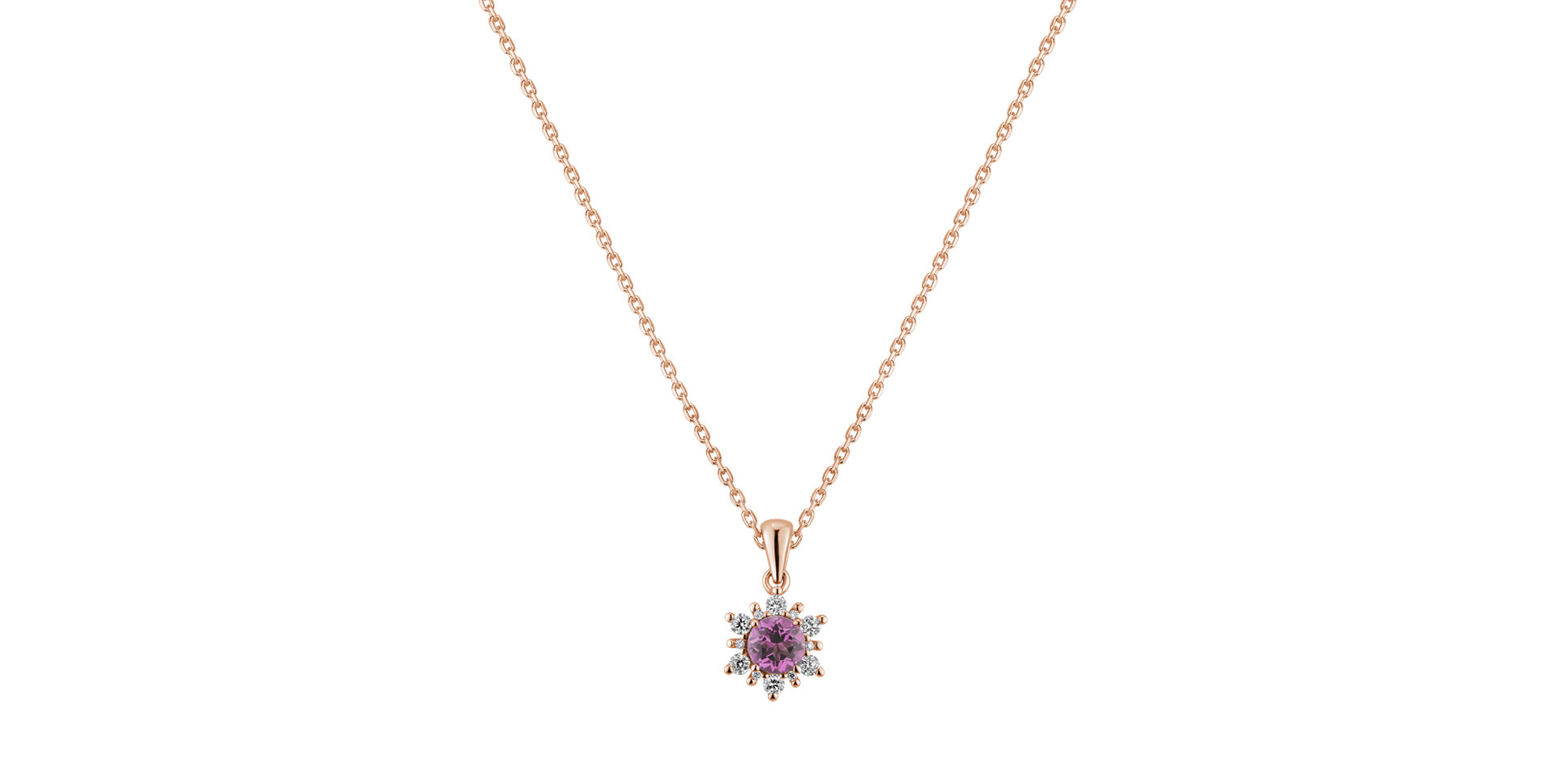 Diamond pendant with Spinel Fancy Fairytale