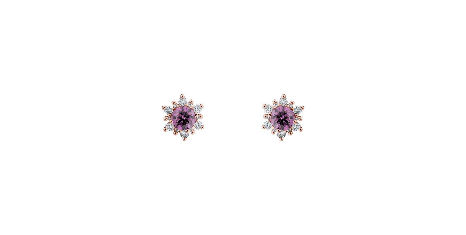 Diamond earrings with Spinelem Fancy Fairytale