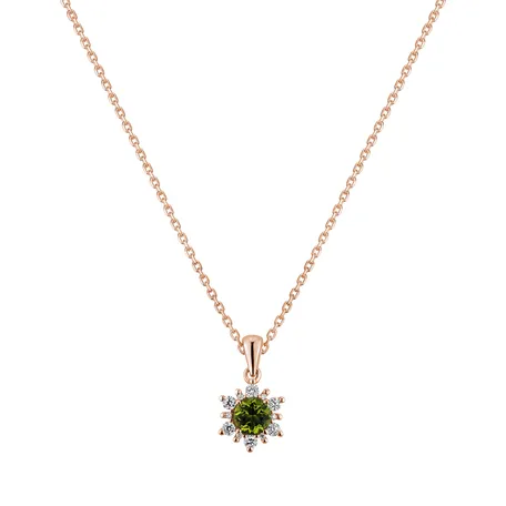 Diamond pendant with Peridot Fancy Fairytale