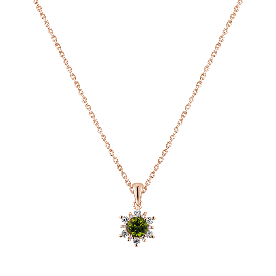 Diamond pendant with Peridot Fancy Fairytale
