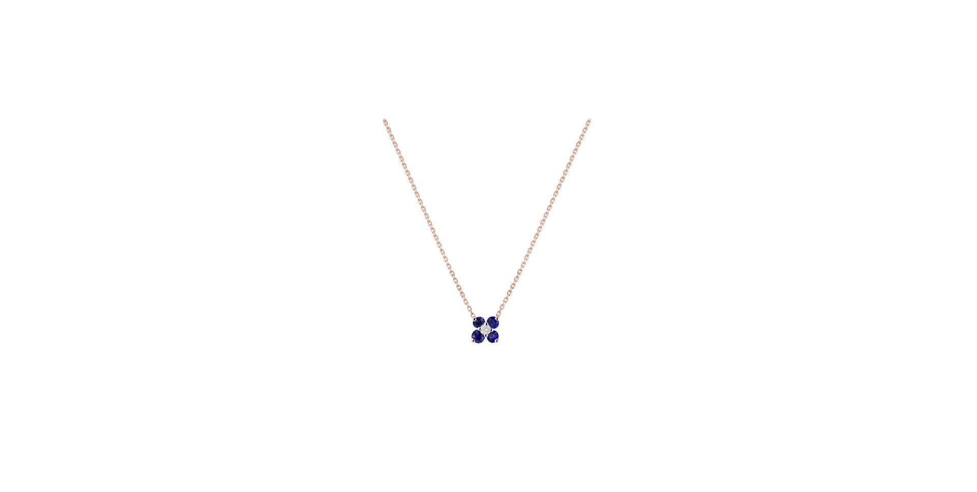 Diamond necklace with Tanzanite Divine Bloom