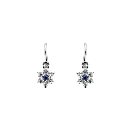 Diamond earrings with Sapphire Early Sparks
