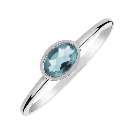 Ring with Topaz Sky Space Bonbon