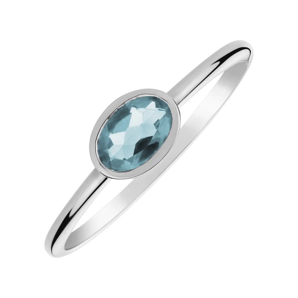 Ring with Topaz Sky Space Bonbon