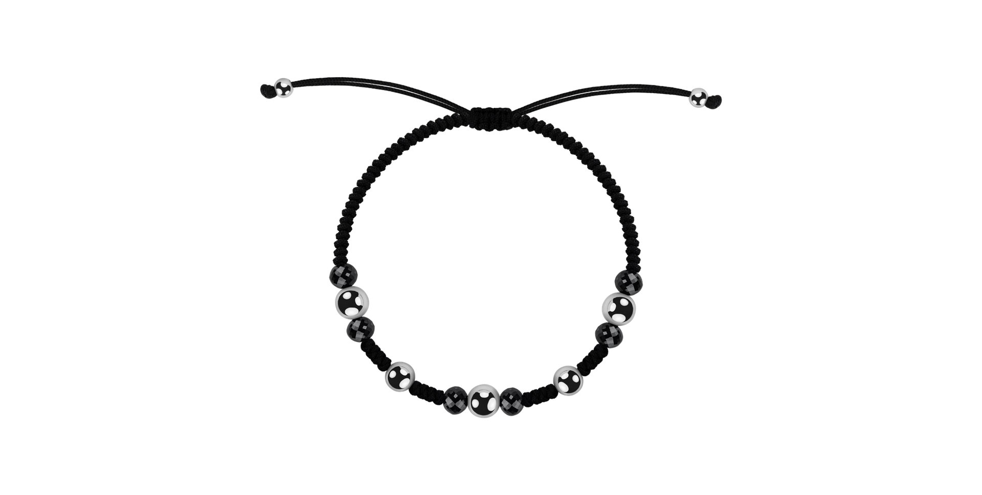 Bracelet with black diamonds Mirror Balls