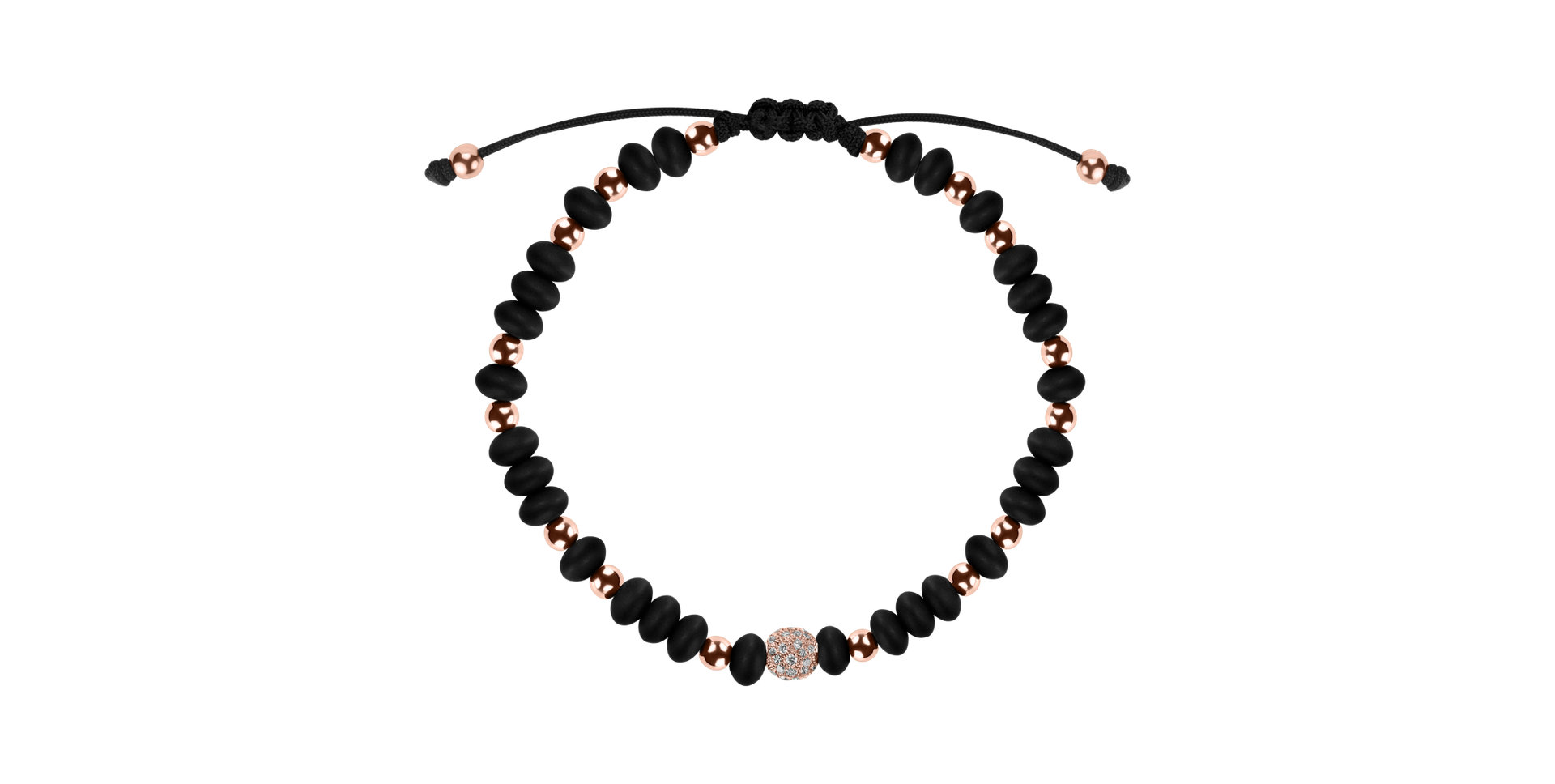 Diamond bracelet with Onyx Mirror Black