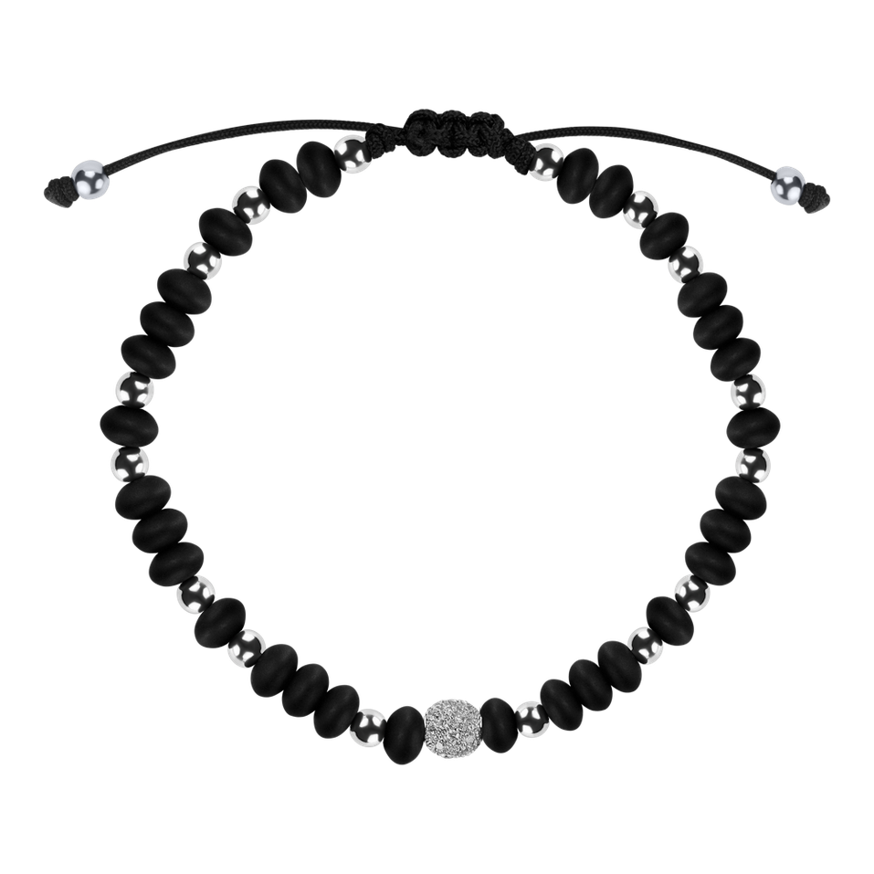 Diamond bracelet with Onyx Mirror Black