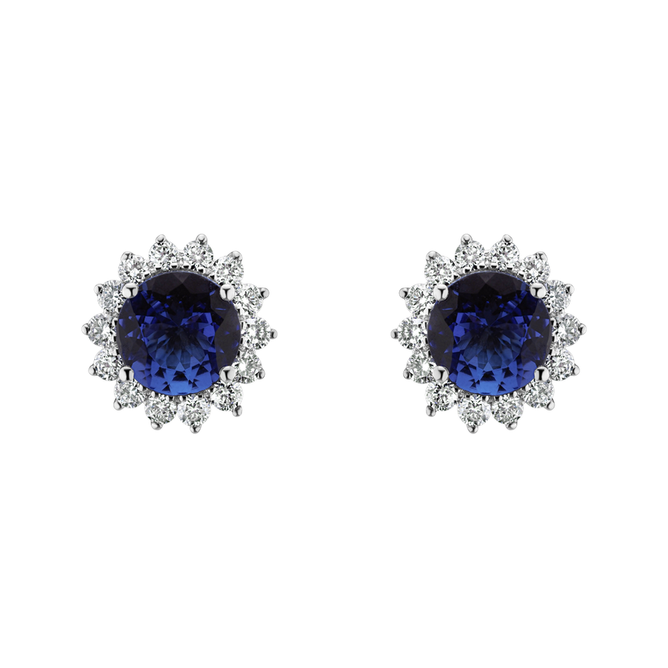 Diamond earrings with Tanzanite Stellar Hope