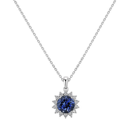 Diamond pendant with Tanzanite Magical Flora