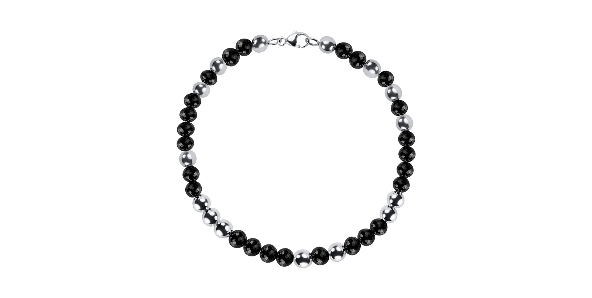 Bracelet with black diamonds Marbles Mood