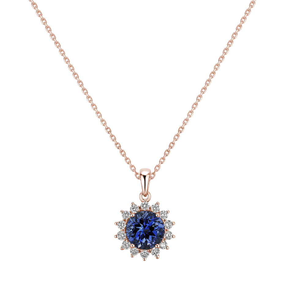 Diamond pendant with Tanzanite Magical Flora