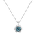 Diamond pendant with Topaz Sky Lilac Flower2