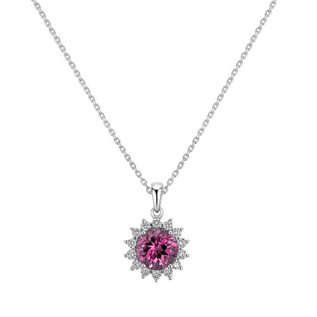 Diamond pendant with Turmalinem Magical Flora