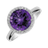 Diamond ring with Amethyst Brazil Bonbon2