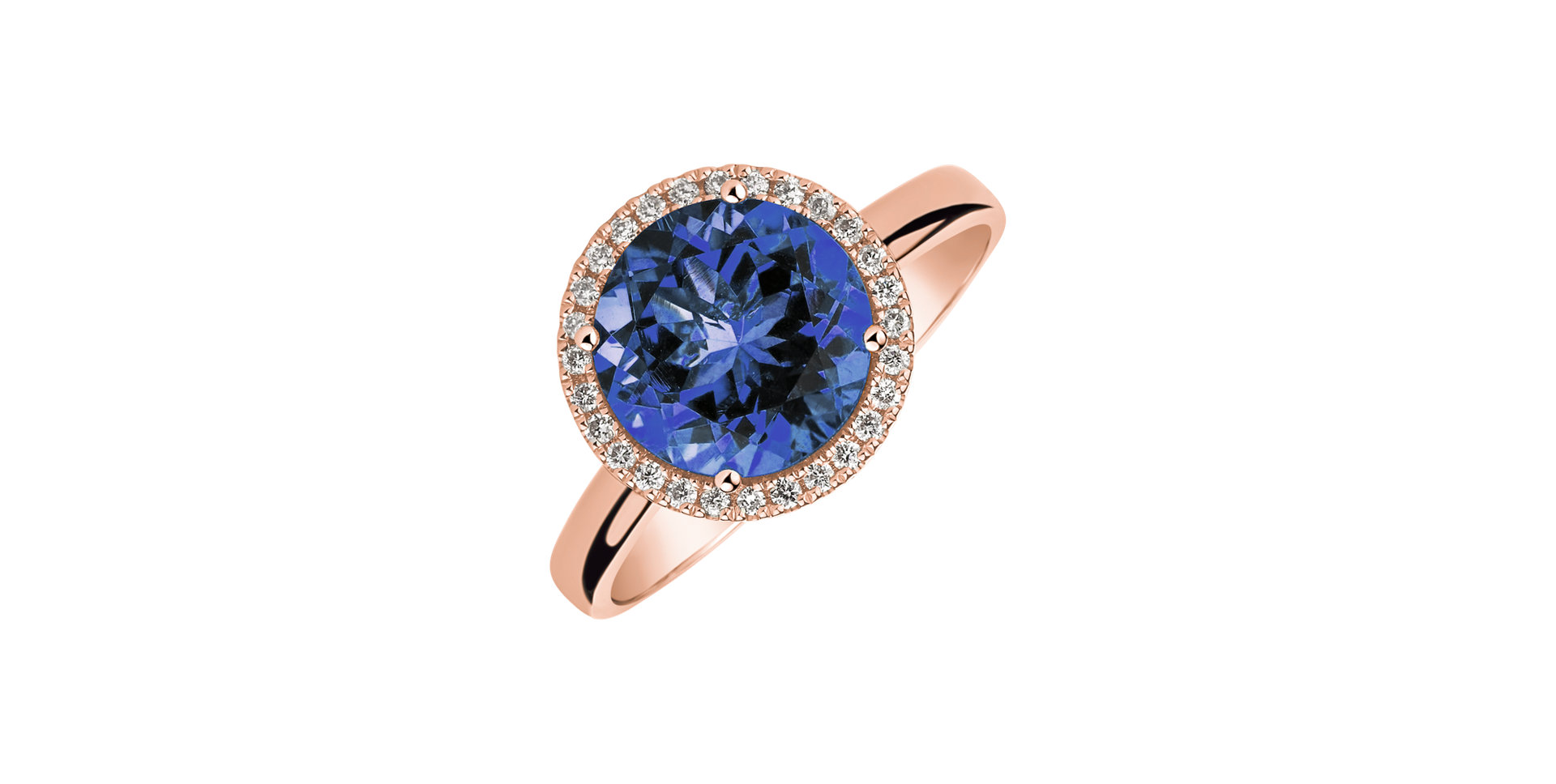 Diamond ring with Tanzanite Violette