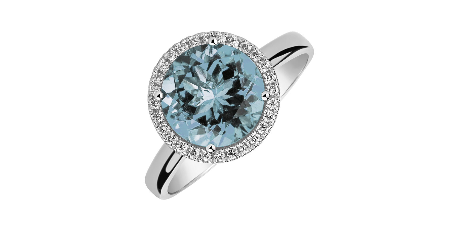 Diamond ring with Topaz Bonbon