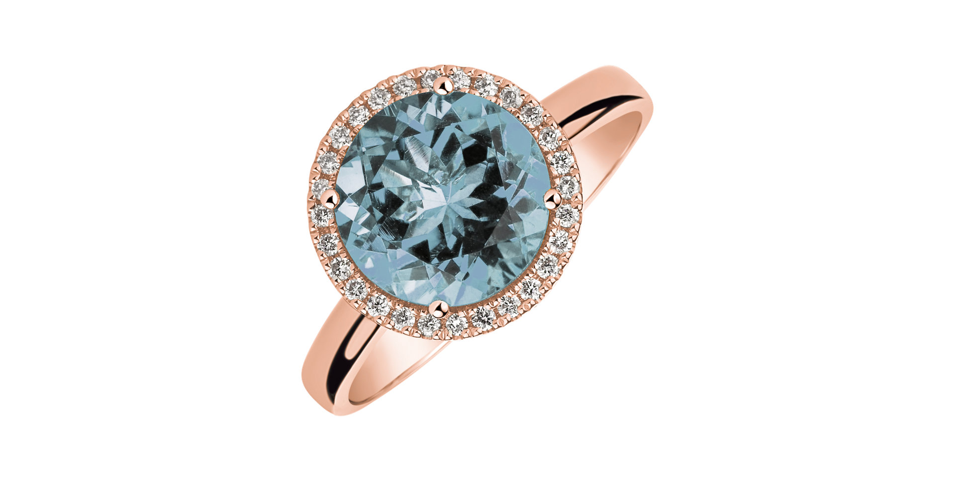 Diamond ring with Topaz Bonbon