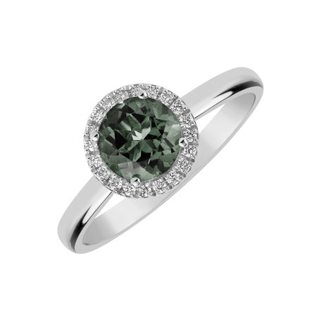 Diamond ring with Tourmalíne Violette