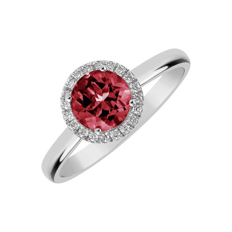 Diamond ring with Tourmalíne Violette