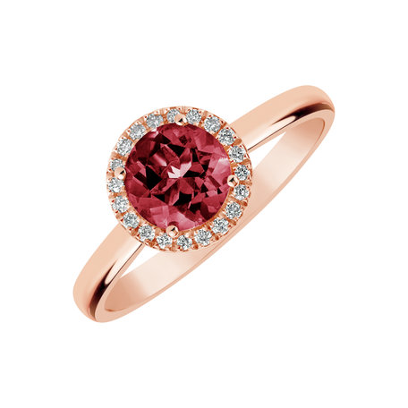 Diamond ring with Tourmalíne Violette